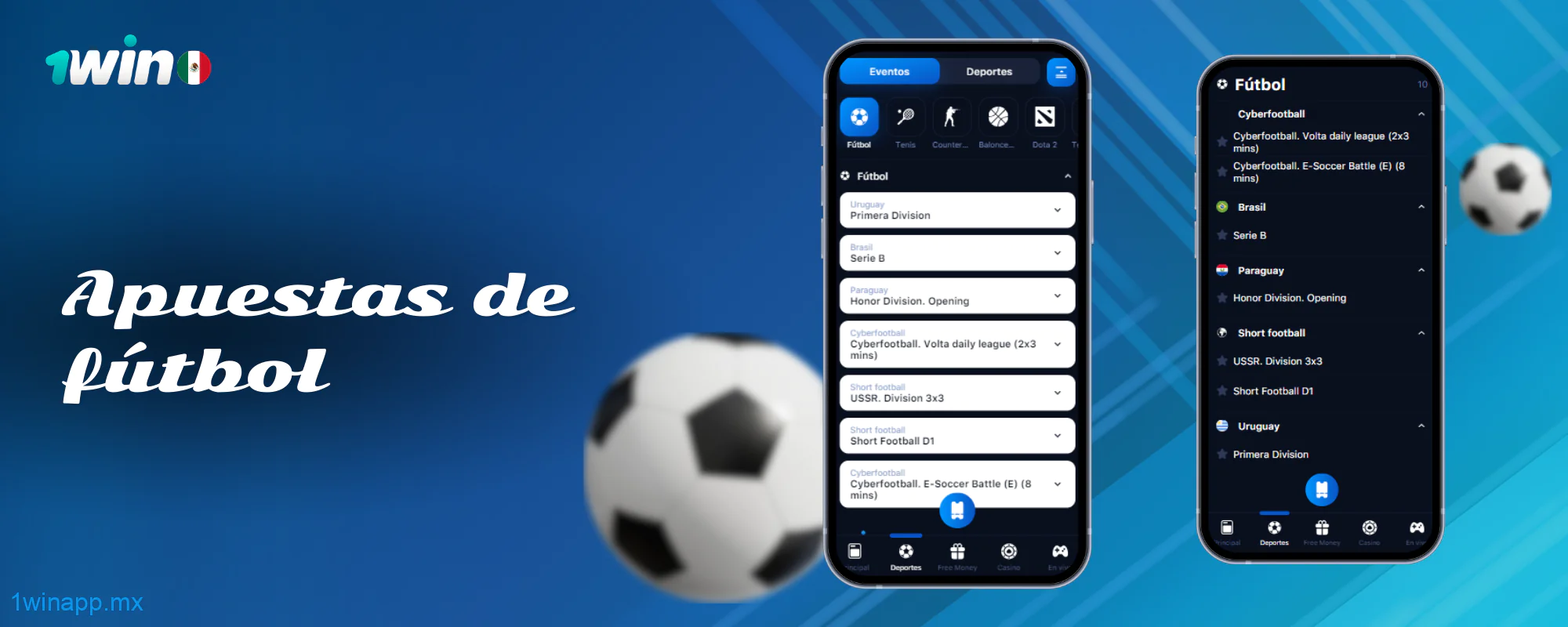 La app 1Win para usuarios mexicanos ofrece una amplia gama de apuestas en partidos de fútbol